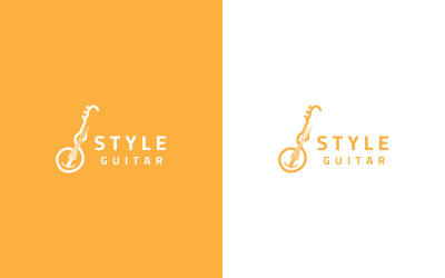 Stil-Gitarre-Logo-Vorlage