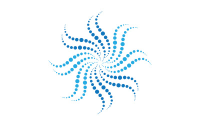 Demi-teinte logo cercle points vector illustration v8
