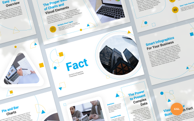 Fato - Modelo de apresentação de infográficos de negócios do Google Slides