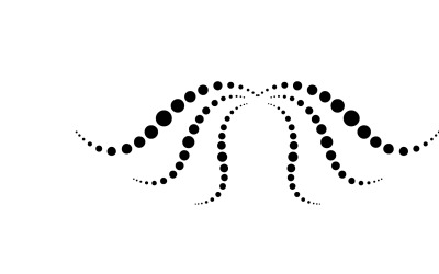 Ilustração vetorial de pontos de círculo de logotipo de meio-tom v11