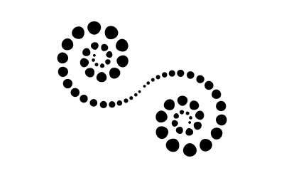 Ilustração vetorial de pontos de círculo de logotipo de meio-tom v3
