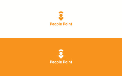 İnsanlar Point Logo Tasarım Şablonu