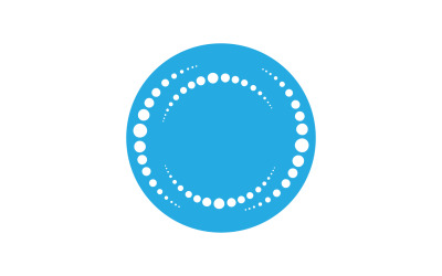 Logo demi-teinte cercle points vector illustration v18