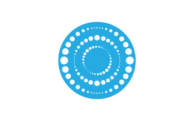 Logo demi-teinte cercle points vector illustration v20