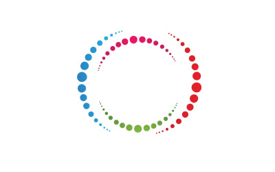 Logo demi-teinte cercle points vector illustration v5