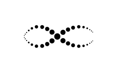 Logo demi-teinte cercle points vector illustration v9