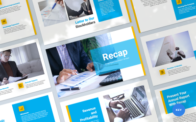 Recap - Keynote-sjabloon voor jaarverslagpresentatie