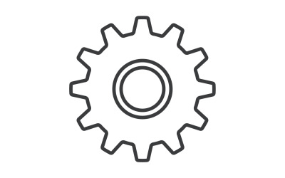 Zahnradsymbol Logo Vorlage Vektor v14