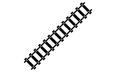 Bahngleise Vektor-Logo-Design v4