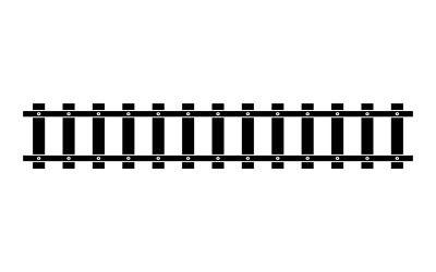 Binari del treno vector logo design v15