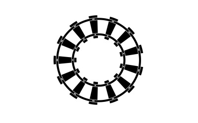 Binari del treno vector logo design v3