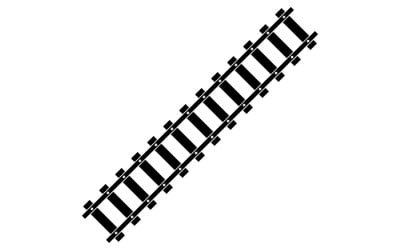 Binari del treno vector logo design v4