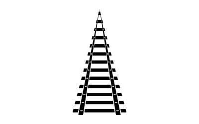 Binari del treno vector logo design v8