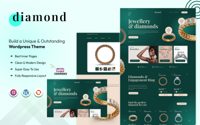 Diamant – ein glänzendes Gut – WooCommerce Elementor Theme