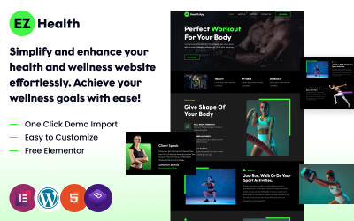 EZ Health — Wellness, orvosi és fitnesz WordPress téma