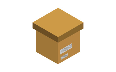 Isometric box illustrated on a white background