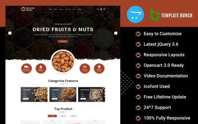 Micron Dried – адаптивна тема OpenCart для електронної комерції