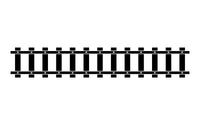 Tren rayları vektör logo tasarımı v15