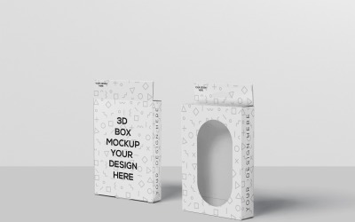Imballaggio della scatola - Mockup di imballaggio della scatola della finestra