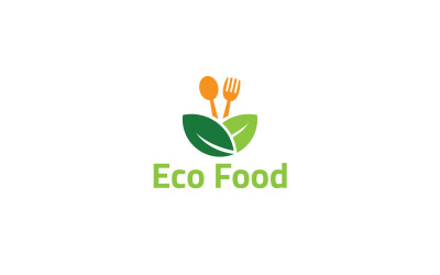Eco voedsel Logo ontwerpsjabloon
