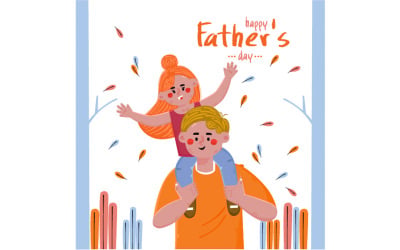 Handritad fars dagillustration