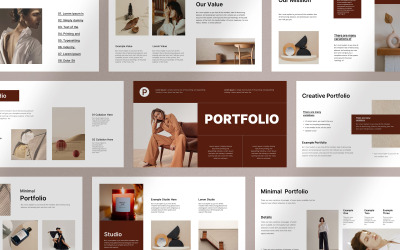 Minimal kreativ portfölj presentationsmall