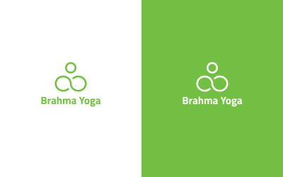 Plantilla de logotipo de yoga Brahma
