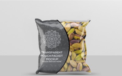 Pouch - Transparent Pouch Packet Mockup