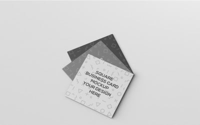 Визитная карточка - Квадратный макет визитной карточки