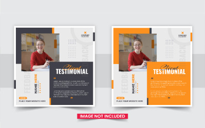 Customer feedback social media post set