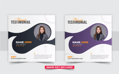 Customer feedback social media post template set