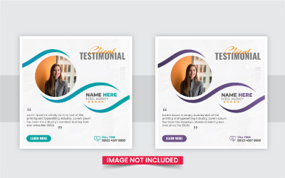 Customer feedback social media post template