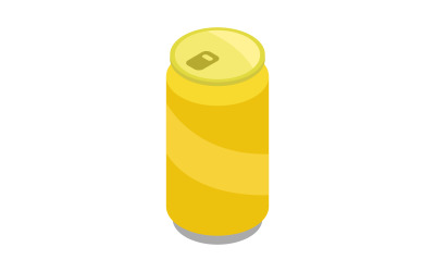 Isometric can on a white background
