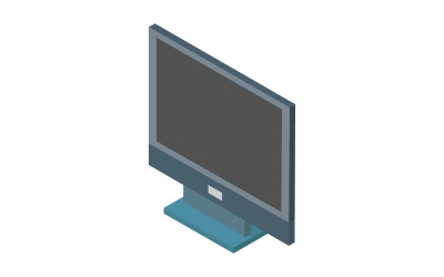 Isometric computer in vector on a white background