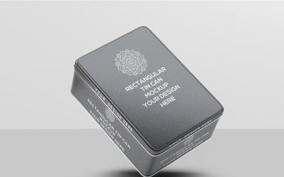 Tin Can - Rectangular Tin Can Mockup 6