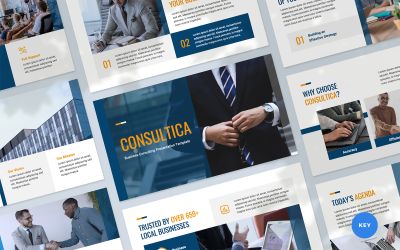 Consultica - Keynote-presentatiesjabloon voor bedrijfsadvies
