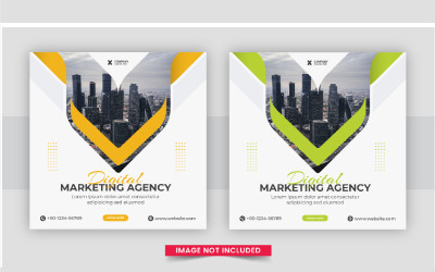 Creative digital marketing post template design layout