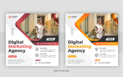 Digital marketing post template design layout