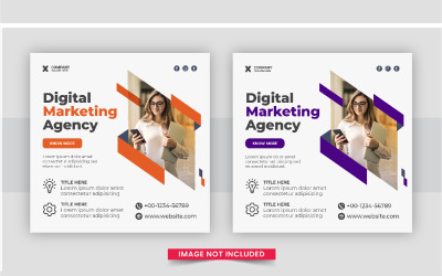 Ensemble de modèles de publication de marketing numérique créatif