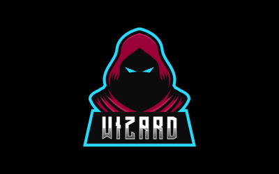 Wizard E- Sport och Sport Logotyp