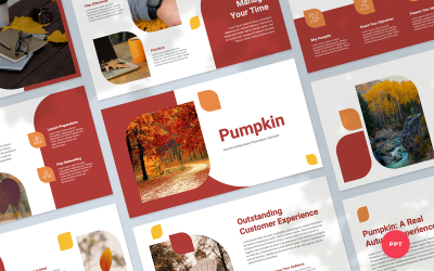 Abóbora - modelo de PowerPoint de apresentação multiuso de outono