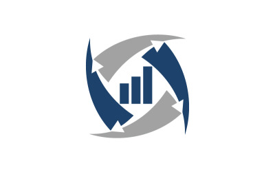 Business Data Transfer logó sablon design