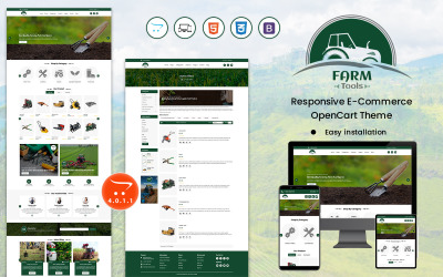 FarmTools: ¡revolucione su tienda agrícola en línea con nuestra plantilla premium OpenCart!