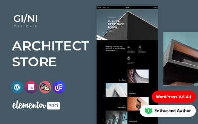 Gini Architecture WordPress Elementor Theme