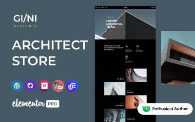 Gini - Tema CMS WordPress Elementor per architettura