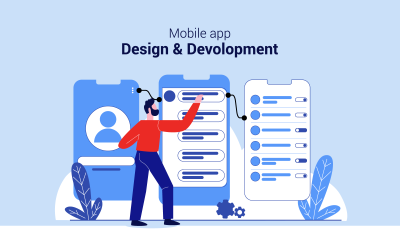 Mobile App-Entwicklung KOSTENLOSE Vektor-Illustrationskonzept