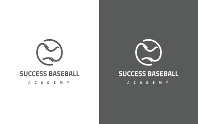Modèle de logo de l&amp;#39;académie de baseball de succès