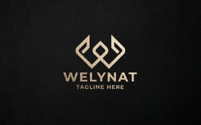 Modello di logo Welynat lettera W Pro