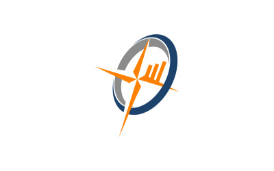 Plantilla de logotipo de empresa de éxito de navegación