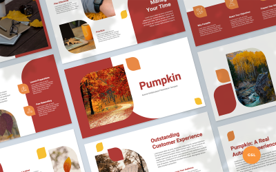 Pompoen - Multifunctionele presentatiesjabloon voor Google-dia&amp;#39;s voor de herfst